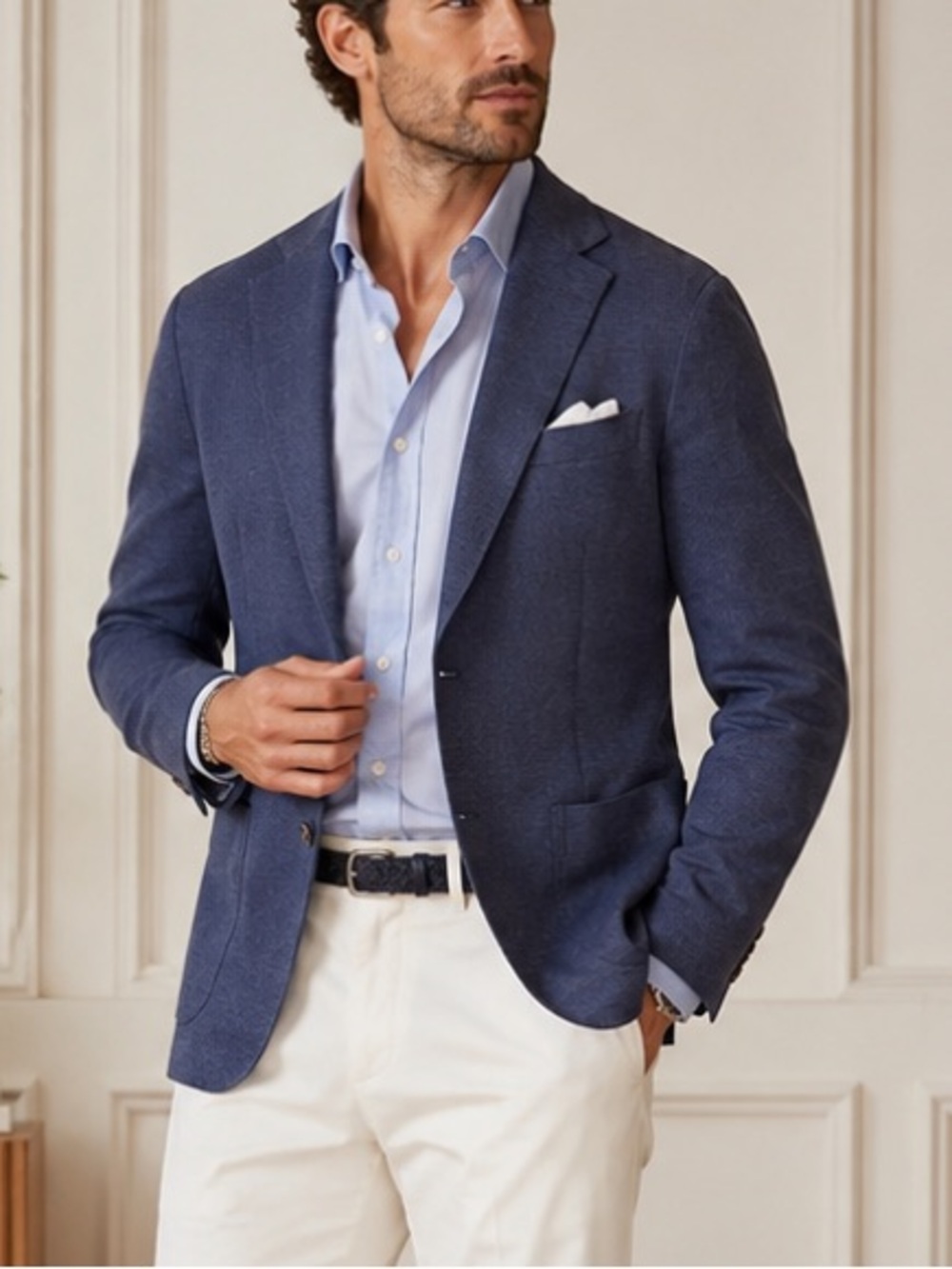 Eleventy Milano Blue Knit Sport Coat